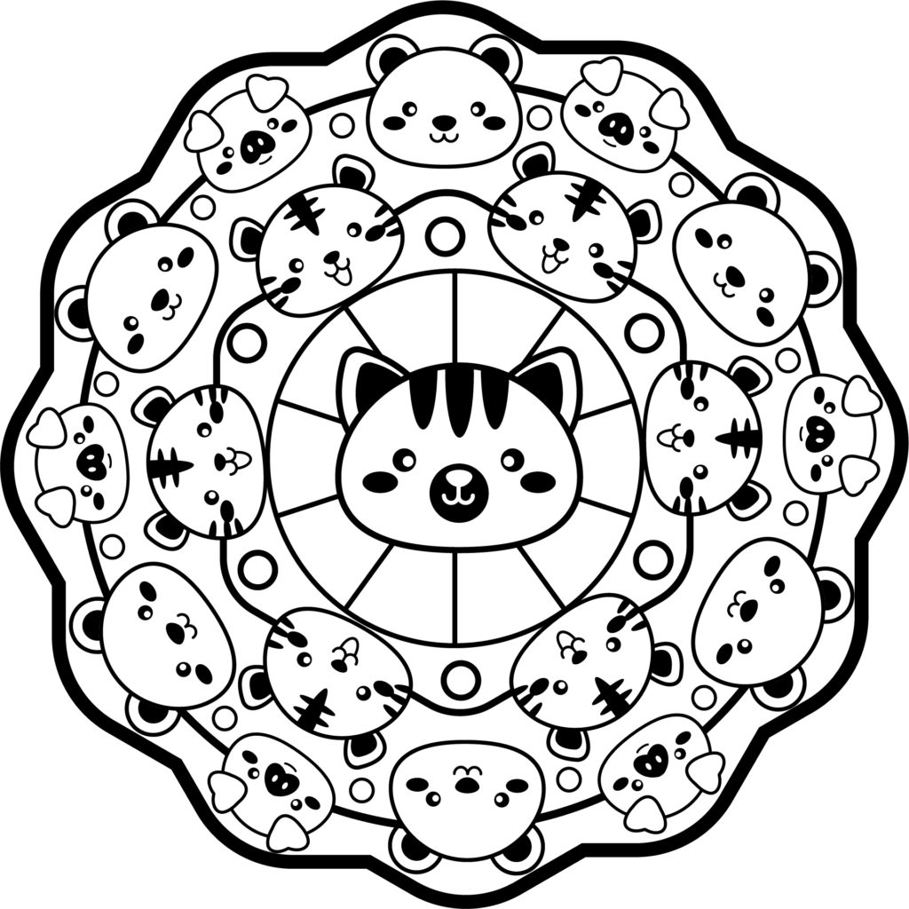 mandala de animales para niños