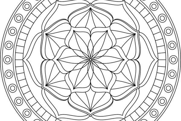Mandala fácil para colorear
