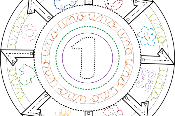 mandala con números para niños