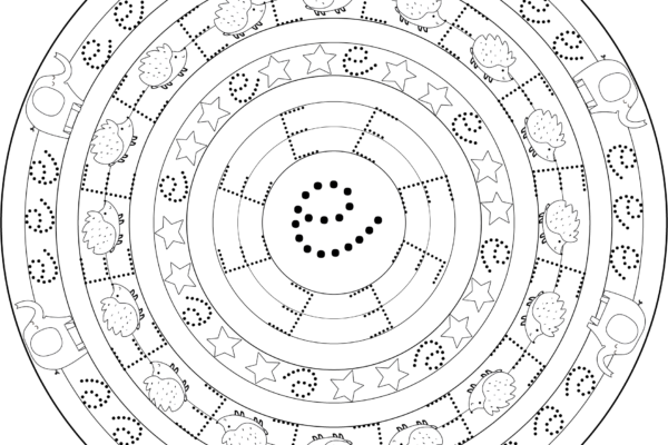 mandala vocales para niños